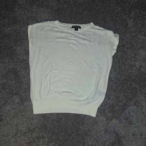 August Silk White Knit Top**